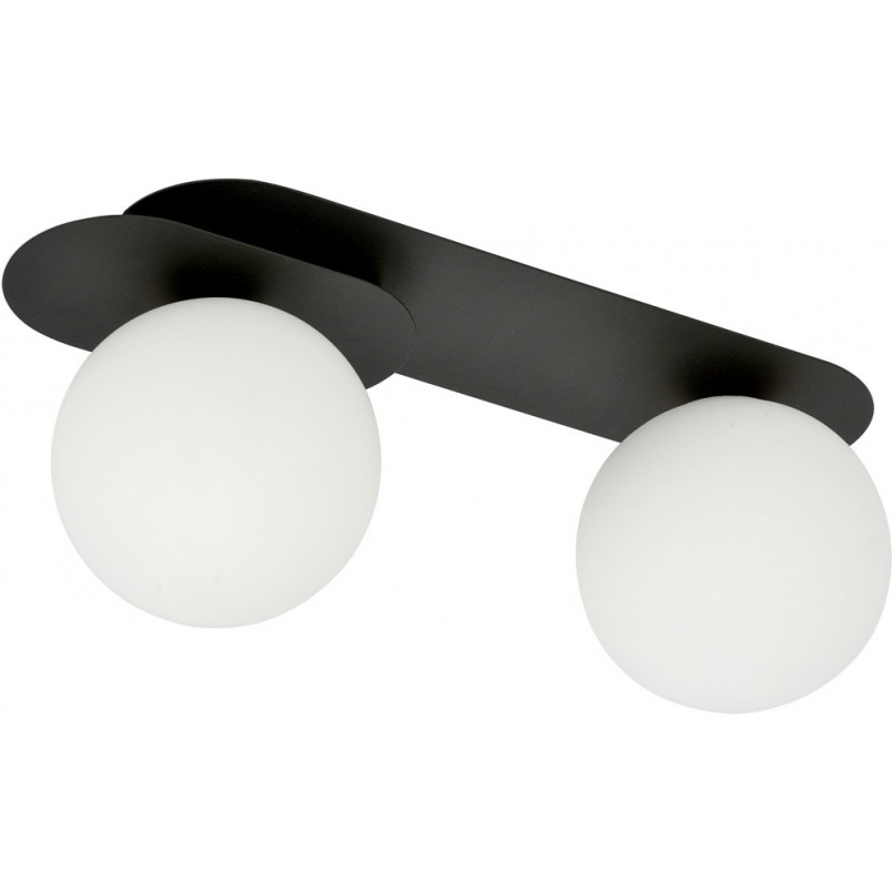 Plafon szklany Plaza 2 | Biało-czarny | Emibig - 45cm