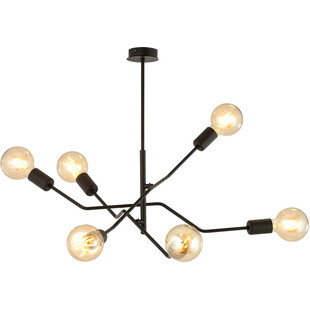 Lampa sufitowa 6 punktowa Frix VI 66cm czarna Emibig