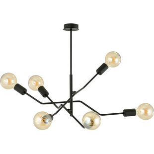 Lampa sufitowa 6 punktowa Frix VI 66cm czarna Emibig