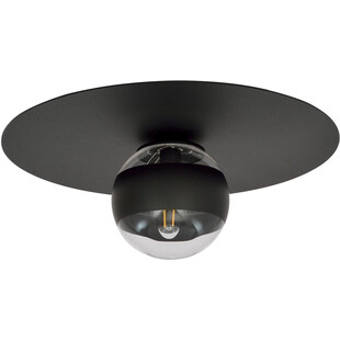 Plafon szklany Solar 14cm przezroczysty / czarny pasek Emibig