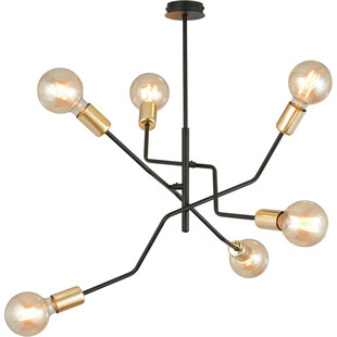 Lampa sufitowa 6 punktowa Bolt 66cm czarno-złota Emibig