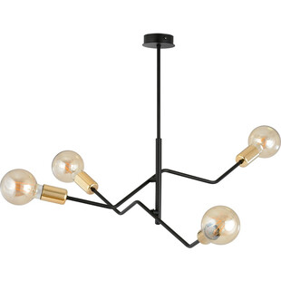 Lampa sufitowa 4 punktowa Bolt 66cm czarno-złota Emibig