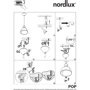 Lampa wisząca loft Pop biała Nordlux | Skandynawski design