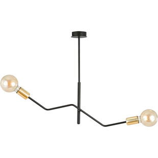 Lampa sufitowa 2 punktowa Bolt 66cm czarno-złota Emibig