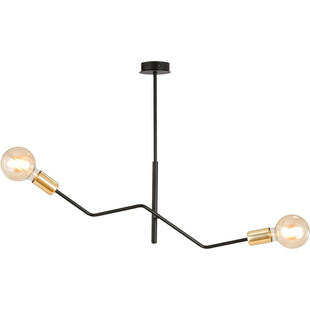 Lampa sufitowa 2 punktowa Bolt 66cm czarno-złota Emibig
