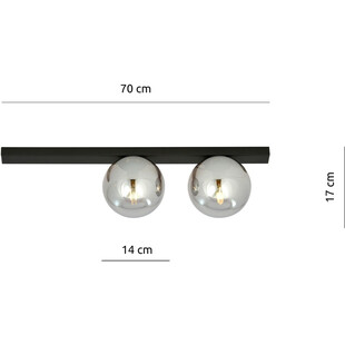 Plafon szklany FIT 2 60cm - nowoczesny design | Emibig