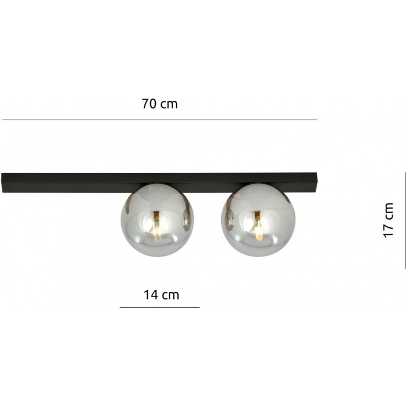 Plafon szklany FIT 2 60cm - nowoczesny design | Emibig