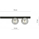 Plafon szklany FIT 2 60cm - nowoczesny design | Emibig