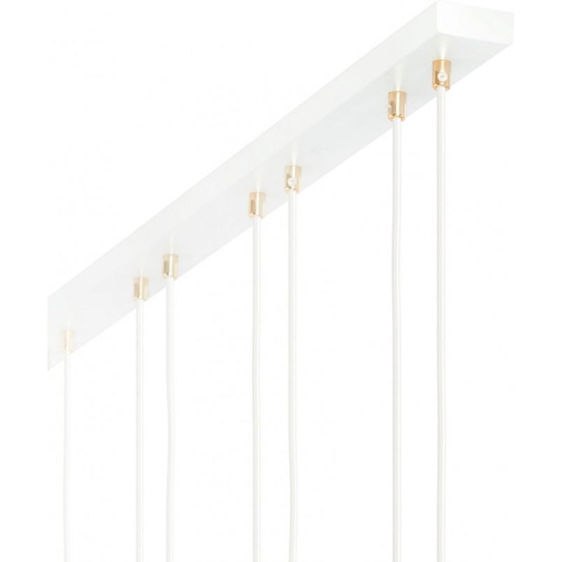 Lampa Wisząca Glam III - Szklane Kule, Biało-Bursztynowa | Emibig