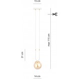 Lampa Wisząca Glam - Szklana Kula | Emibig