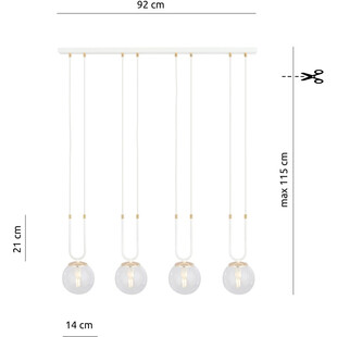 Lampa Wisząca Glam IV - Szklane Kule | Emibig