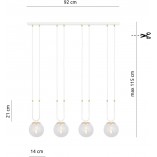 Lampa Wisząca Glam IV - Szklane Kule | Emibig