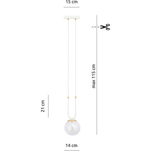 Lampa wisząca Glam szklana kula | Emibig - Nowoczesny design