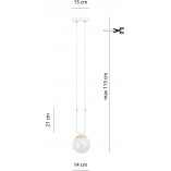 Lampa wisząca Glam szklana kula | Emibig - Nowoczesny design
