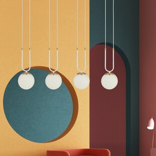 Lampa wisząca Glam IV - Szklane kule, biała | Emibig