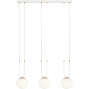 Lampa wisząca szklane kule Glam III 70cm biała Emibig