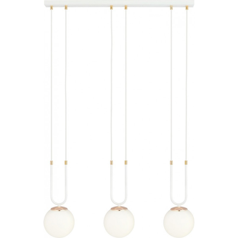 Lampa wisząca Glam III - szkło białe | Emibig