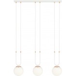 Lampa wisząca Glam III - szkło białe | Emibig