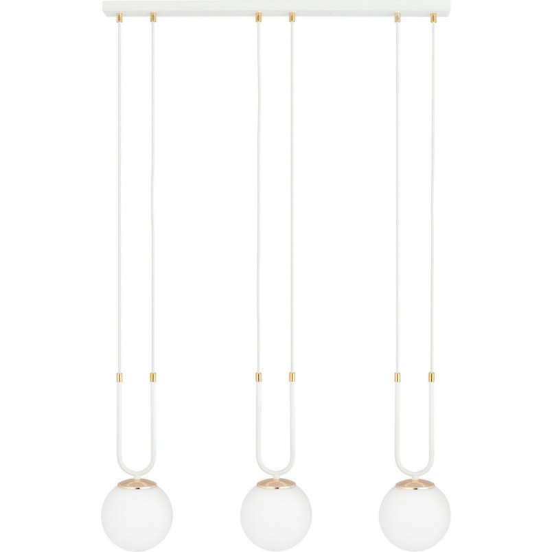 Lampa wisząca Glam III - szkło białe | Emibig