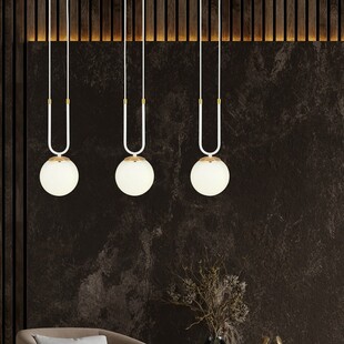 Lampa wisząca Glam III - szkło białe | Emibig