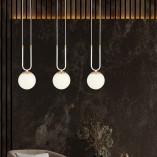 Lampa wisząca Glam III - szkło białe | Emibig