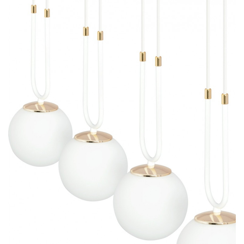 Lampa wisząca Glam III - szkło białe | Emibig