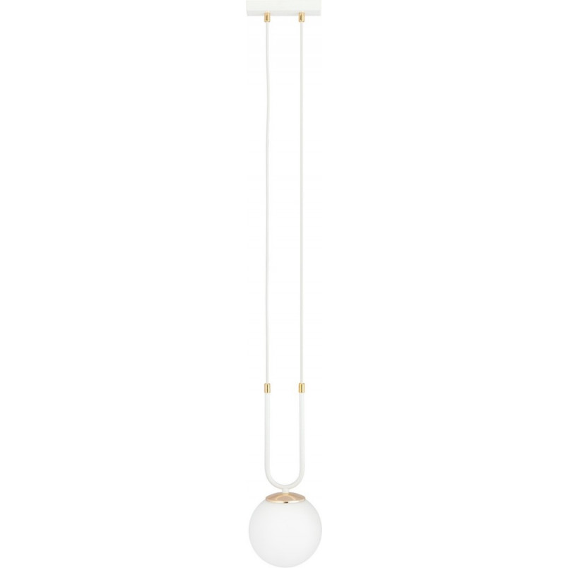 Lampa Wisząca Glam Biała - Szkło Emibig | Salon, Sypialnia
