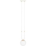 Lampa Wisząca Glam Biała - Szkło Emibig | Salon, Sypialnia