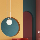 Lampa Wisząca Glam Biała - Szkło Emibig | Salon, Sypialnia