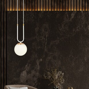 Lampa Wisząca Glam Biała - Szkło Emibig | Salon, Sypialnia