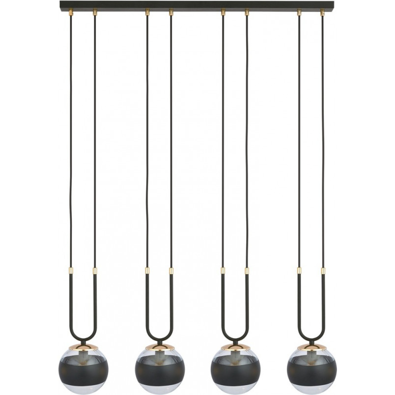 Lampa wisząca Glam IV - czarne kule szklane | Emibig