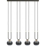 Lampa wisząca Glam IV - czarne kule szklane | Emibig