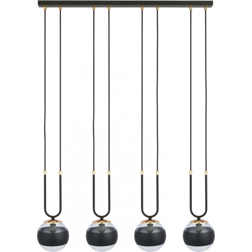 Lampa wisząca Glam IV - czarne kule szklane | Emibig