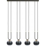 Lampa wisząca Glam IV - czarne kule szklane | Emibig