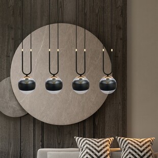 Lampa wisząca Glam IV - czarne kule szklane | Emibig