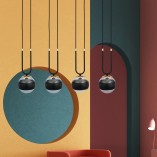 Lampa wisząca Glam IV - czarne kule szklane | Emibig