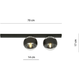 Plafon szklany Emibig FIT 2 60cm | Nowoczesne oświetlenie