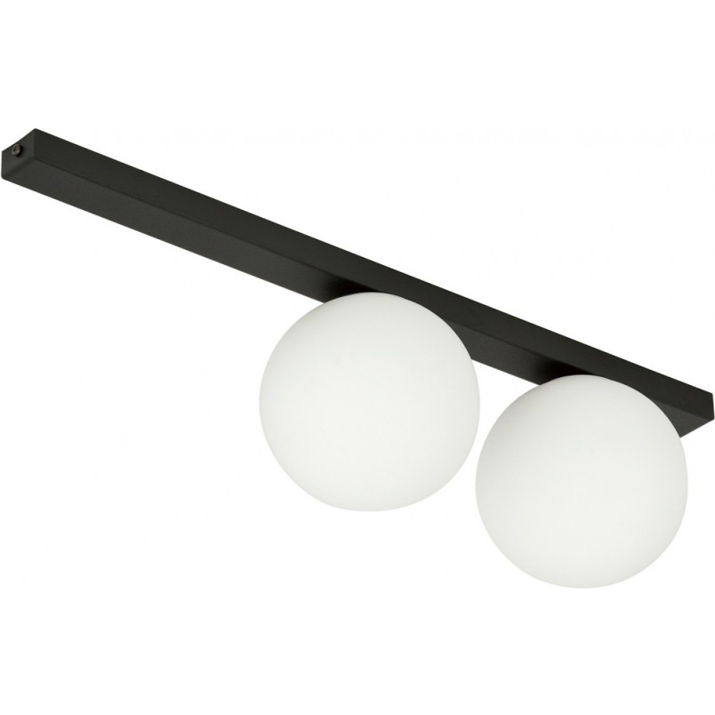 Plafon szklany FIT 2 - Emibig | Biało-czarny, 60cm