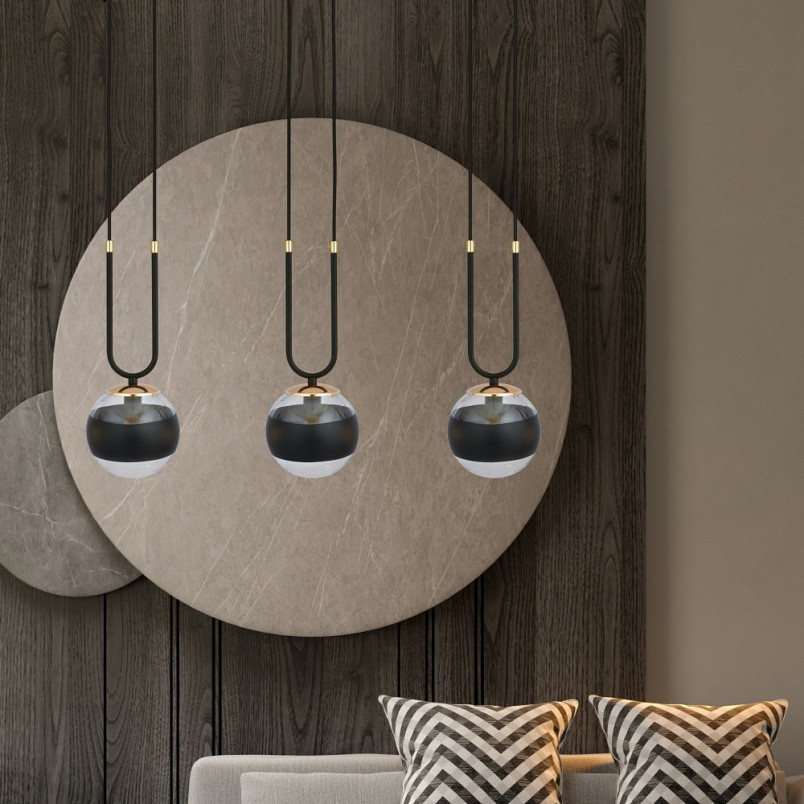 Lampa wisząca Glam III czarna - Emibig | Eleganckie oświetlenie