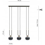 Lampa wisząca Glam III czarna - Emibig | Eleganckie oświetlenie