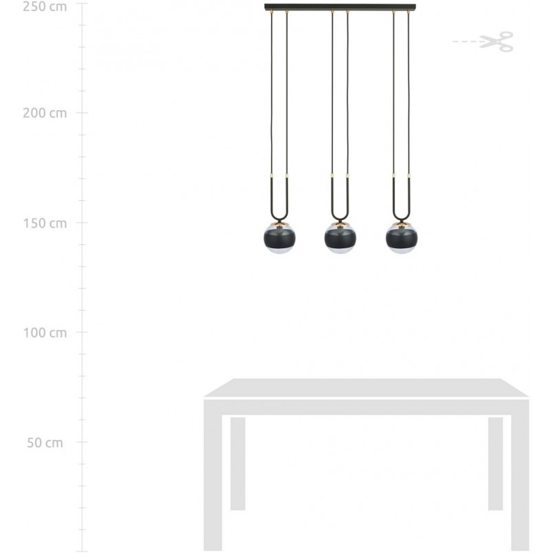 Lampa wisząca Glam III czarna - Emibig | Eleganckie oświetlenie