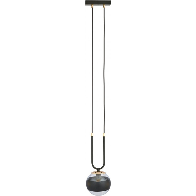 Lampa wisząca Glam czarna - Emibig | Kula szklana 14cm