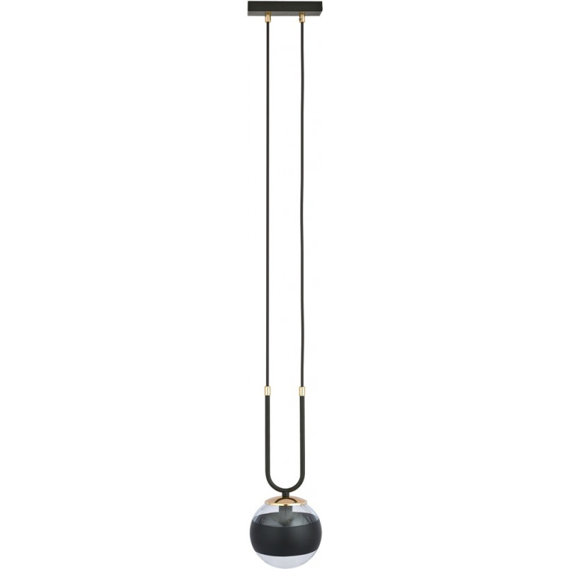 Lampa wisząca Glam czarna - Emibig | Kula szklana 14cm