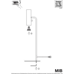 Lampa biurkowa Mib 6 czarna | Design For The People