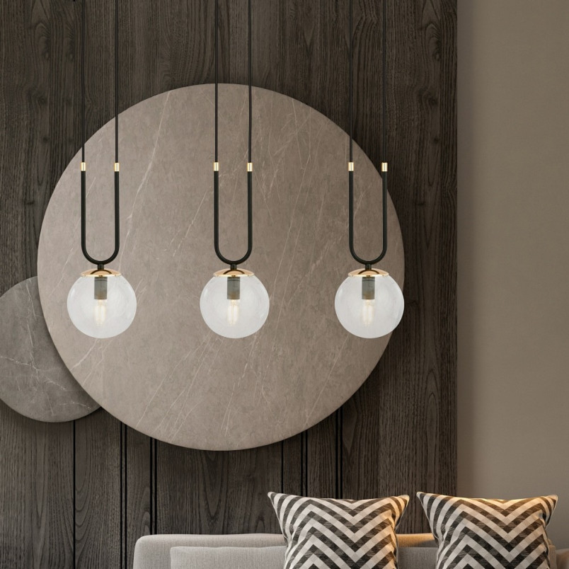 Lampa Wisząca Glam III - 3 kule szklane | Emibig
