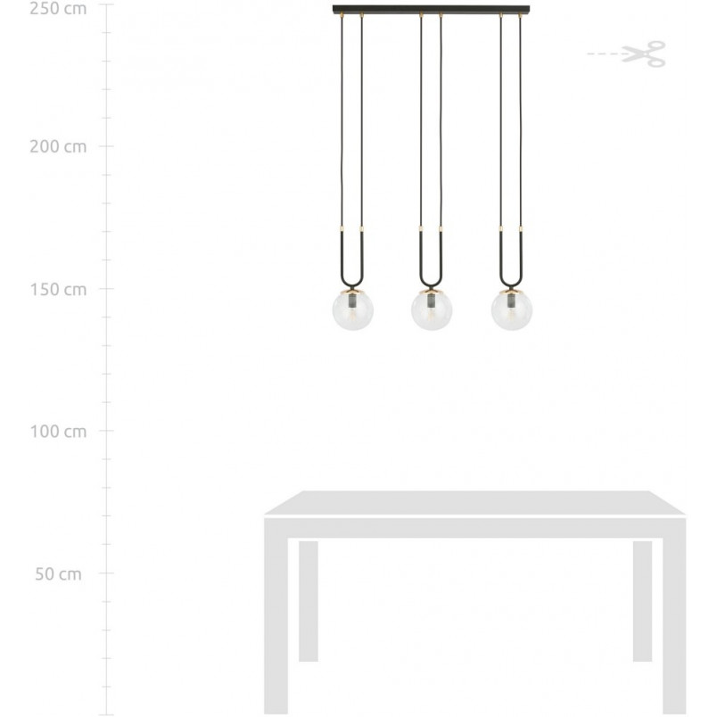 Lampa Wisząca Glam III - 3 kule szklane | Emibig