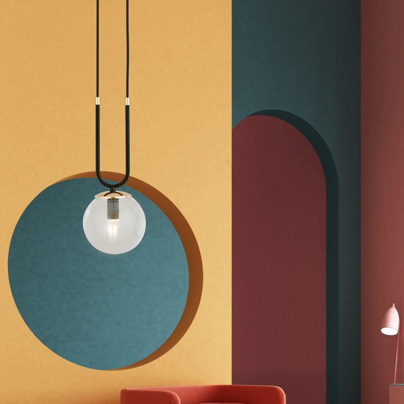 Lampa wisząca Glam - szklana kula Emibig | Salon, Sypialnia