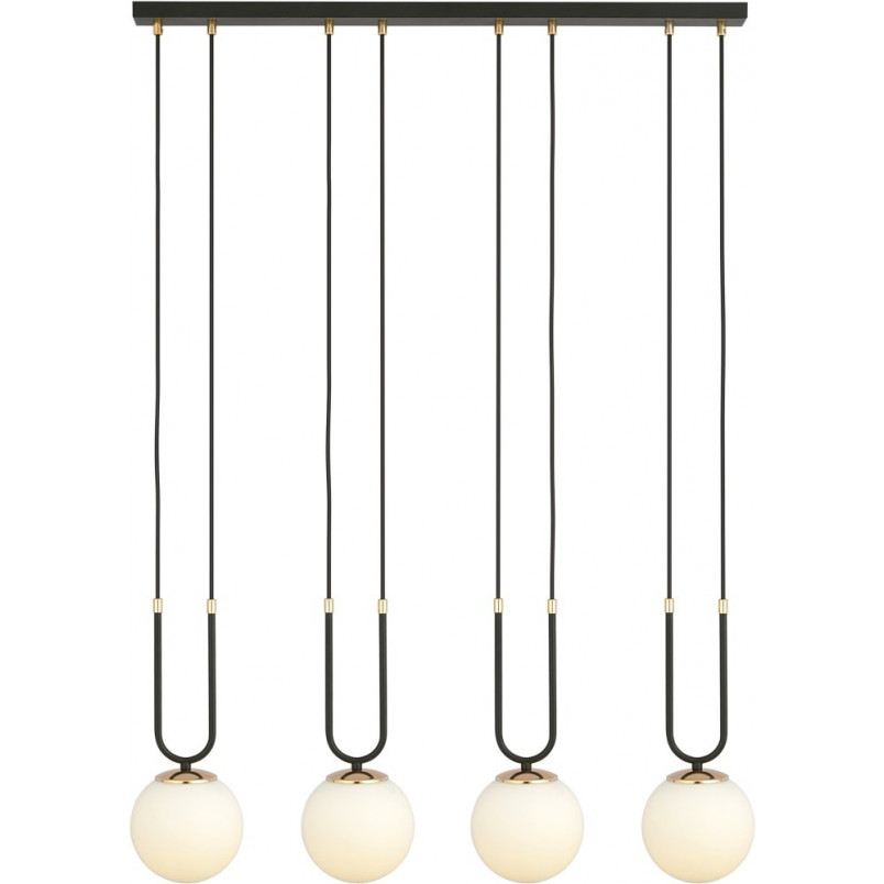 Lampa Wisząca Glam IV - Szkło Biało-Czarna | Emibig