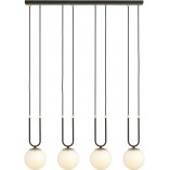 Lampa Wisząca Glam IV - Szkło Biało-Czarna | Emibig