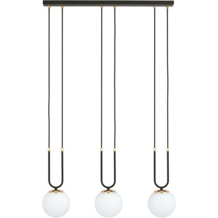Lampa Wisząca Glam III | Szkło Biało-Czarna | Emibig